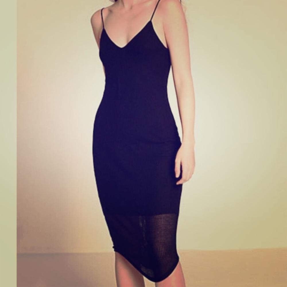 Express midi ribbed dress